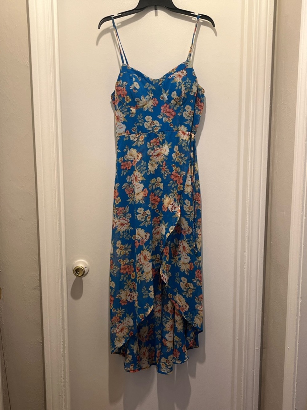 Lily Rose Blue Floral High-Low Sundress